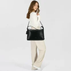Burkely Creased Crystal Schultertasche Leder 40 cm