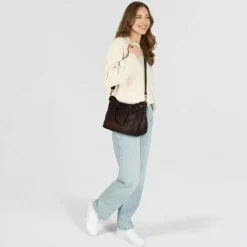 Campomaggi Mogano Handtasche Leder 33 cm