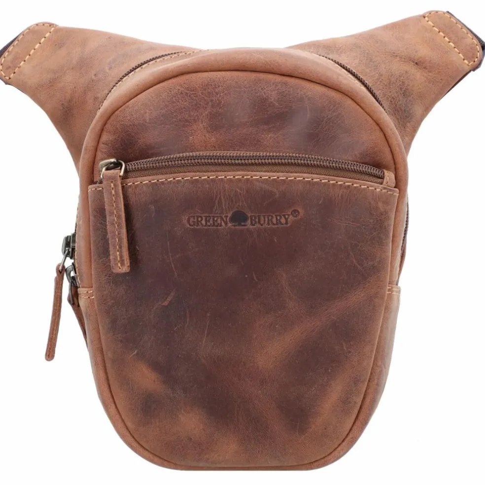 Greenburry Vintage Biker Gürteltasche Leder 20 cm