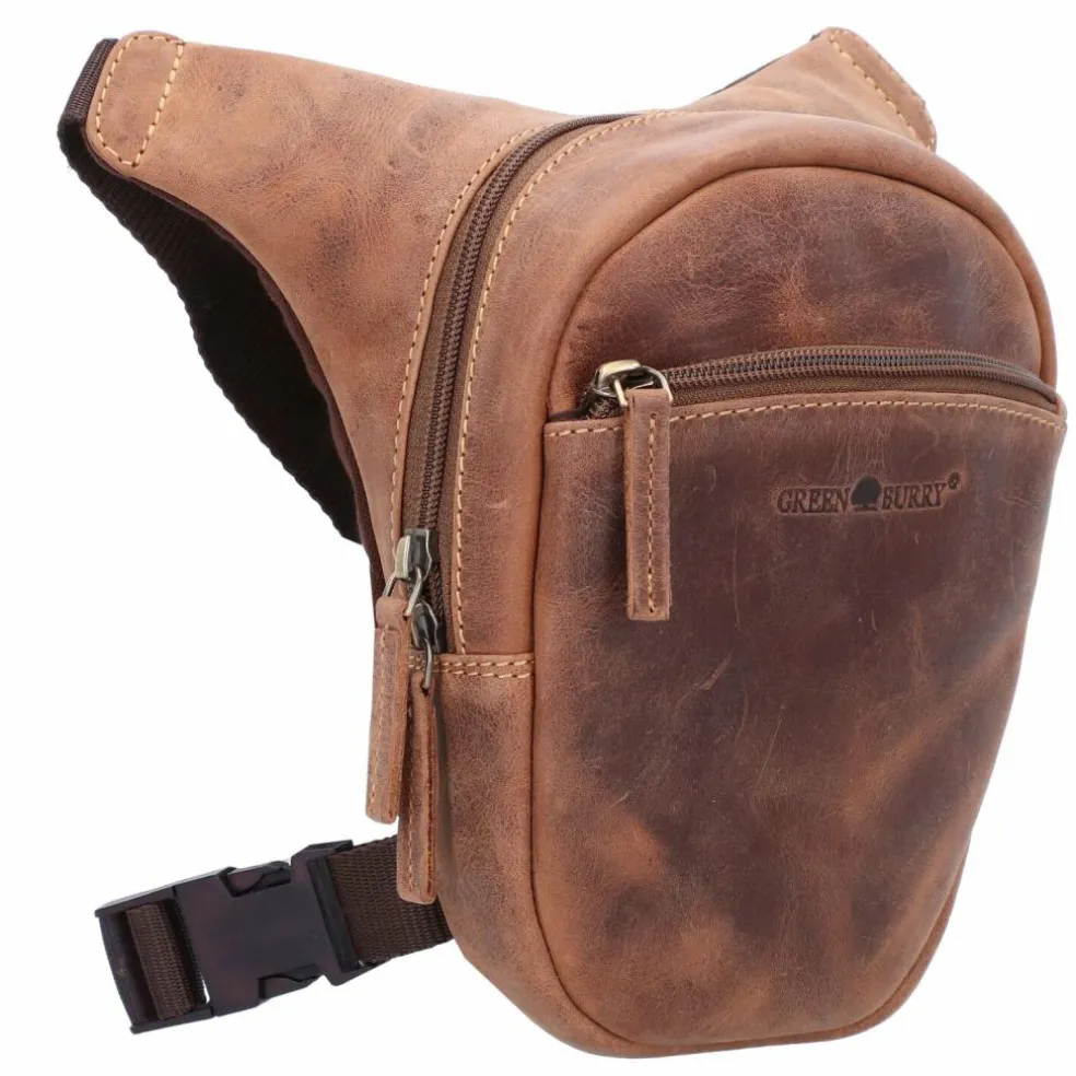 Greenburry Vintage Biker Gürteltasche Leder 20 cm