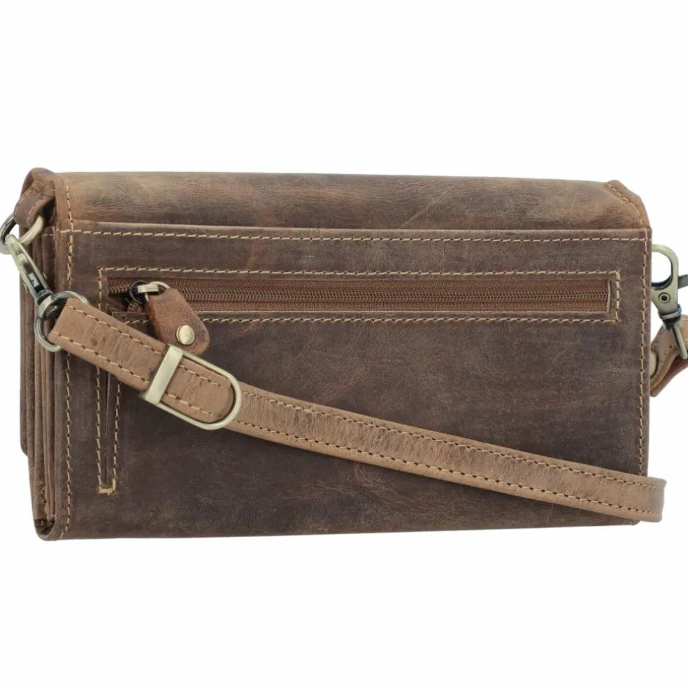 Greenburry Vintage Clutch Geldbörse RFID Schutz Leder 20 cm
