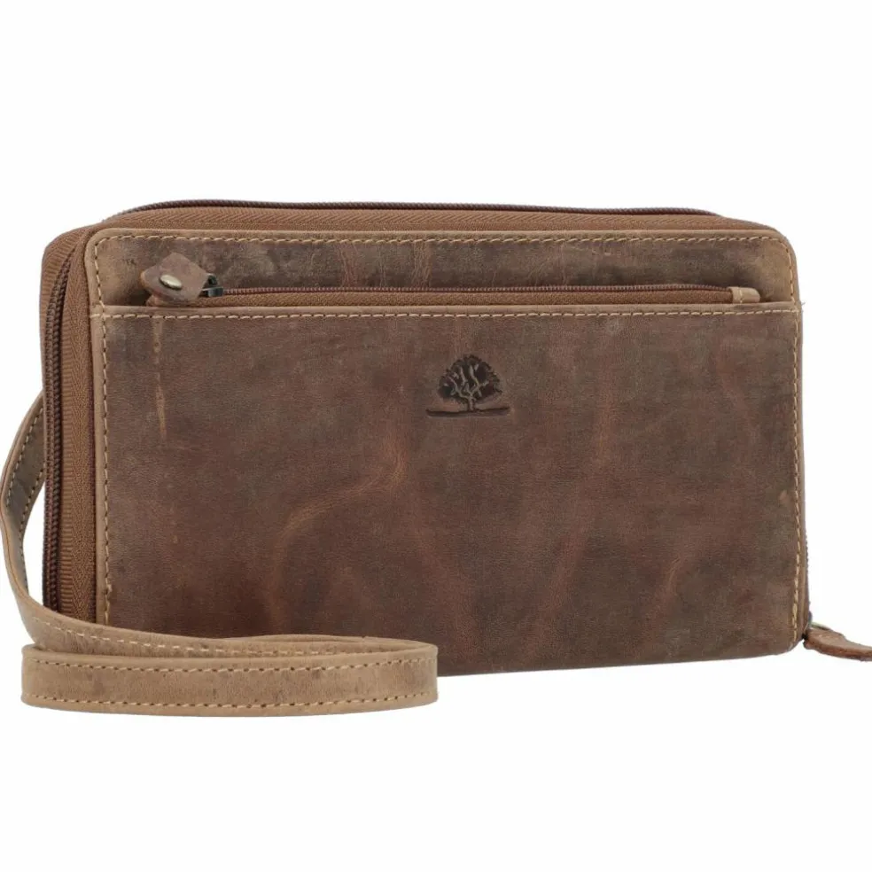 Greenburry Vintage Clutch Geldbörse RFID Schutz Leder 21 cm