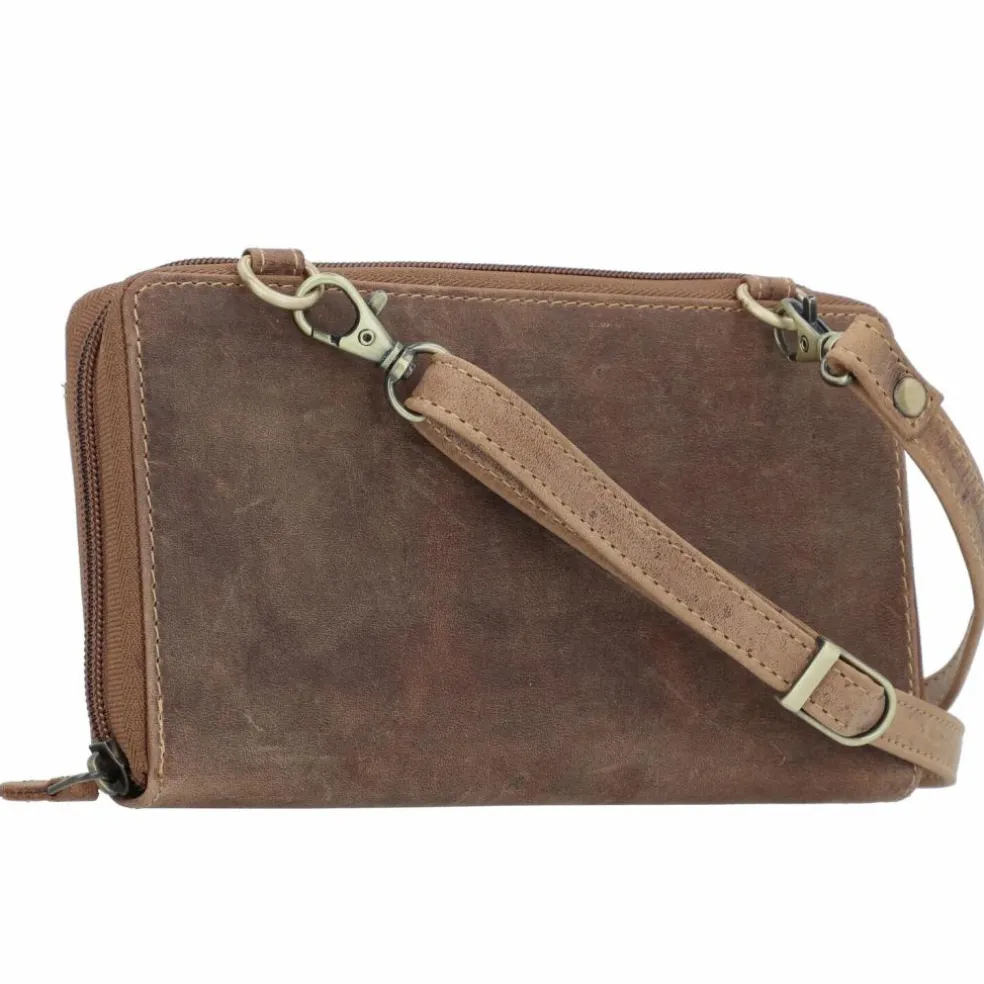 Greenburry Vintage Clutch Geldbörse RFID Schutz Leder 21 cm