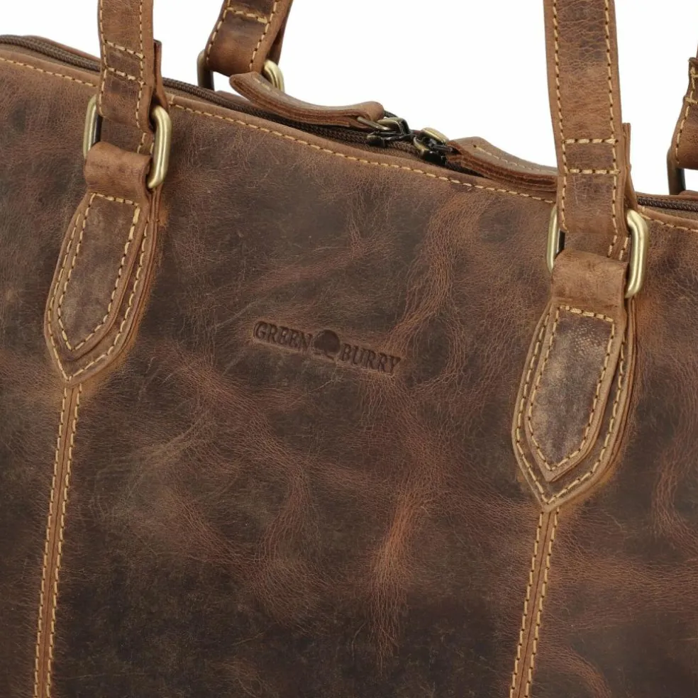 Greenburry Vintage Shopper Tasche Leder 37 cm Laptopfach