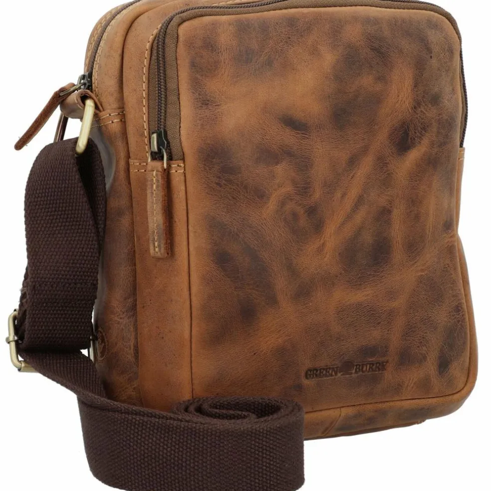 Greenburry Vintage Umhängetasche Leder 20 cm