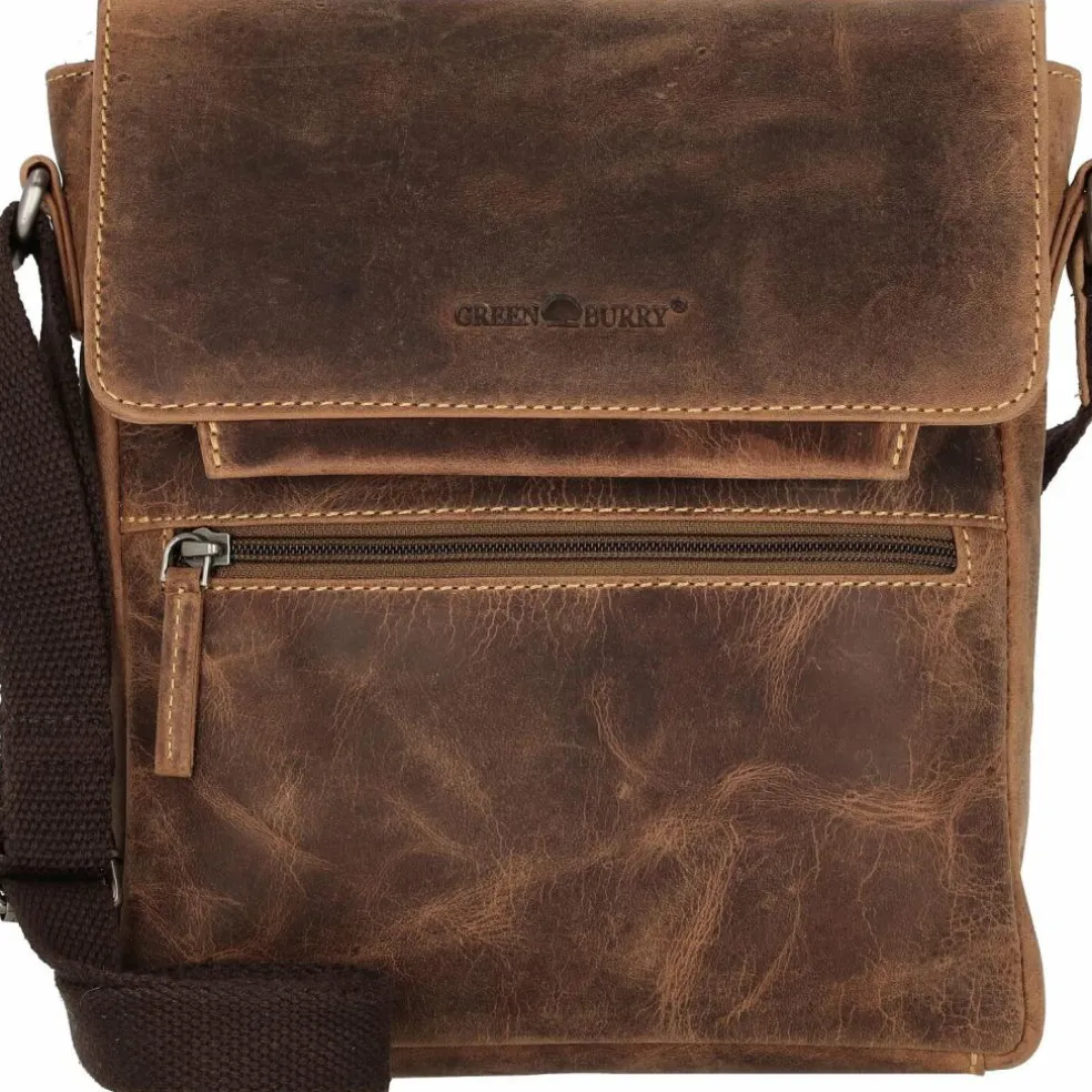 Greenburry Vintage Umhängetasche Leder 22 cm