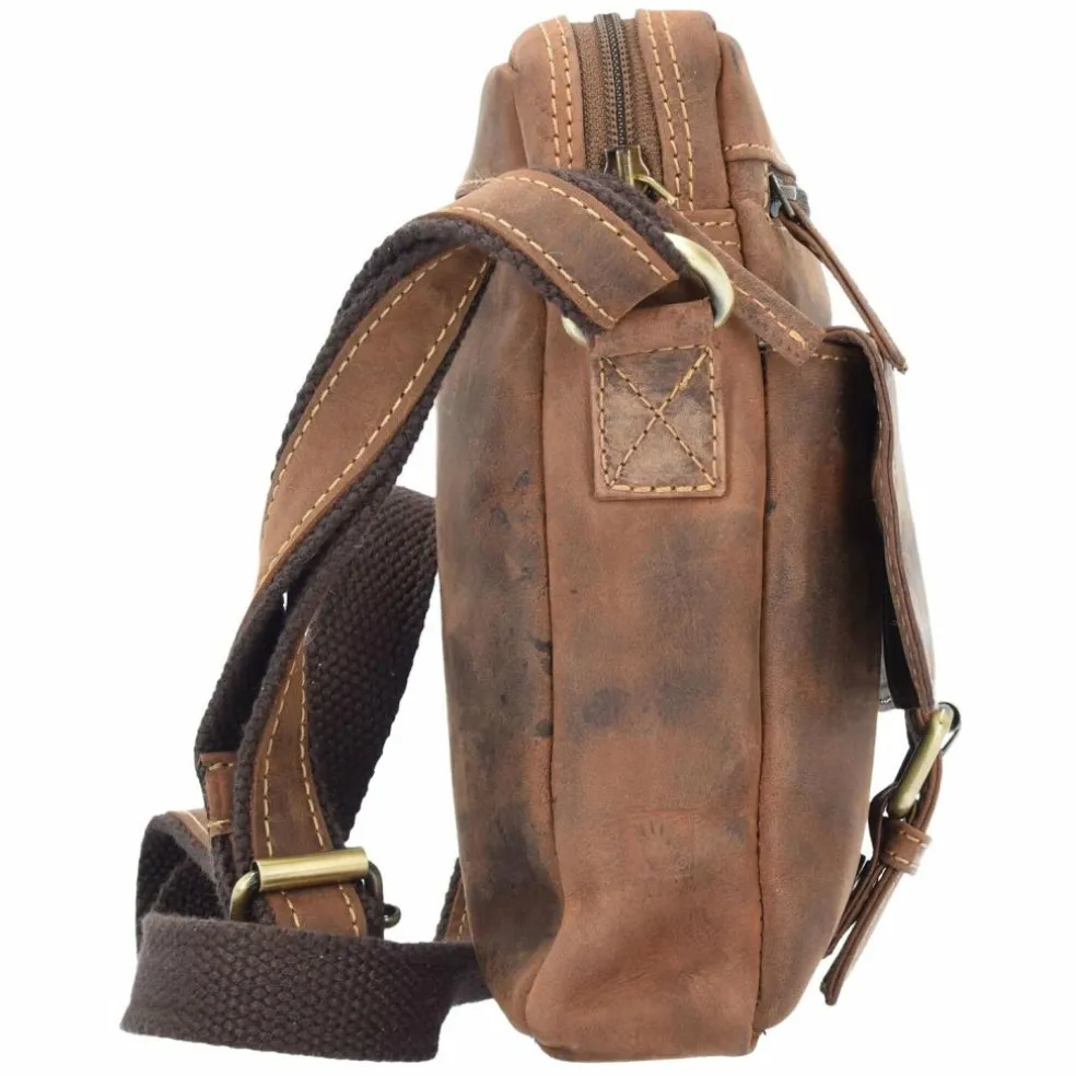 Greenburry Vintage Umhängetasche Leder 20 cm
