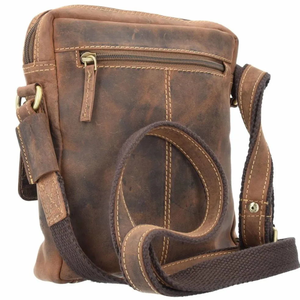 Greenburry Vintage Umhängetasche Leder 20 cm