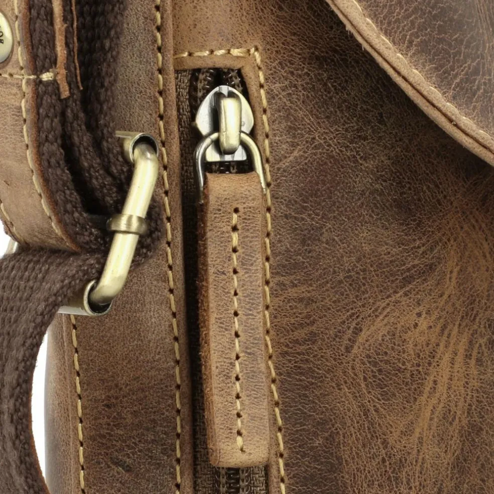 Greenburry Vintage Umhängetasche Leder 20 cm