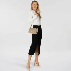 Patrizia Pepe Schultertasche Leder 24 cm