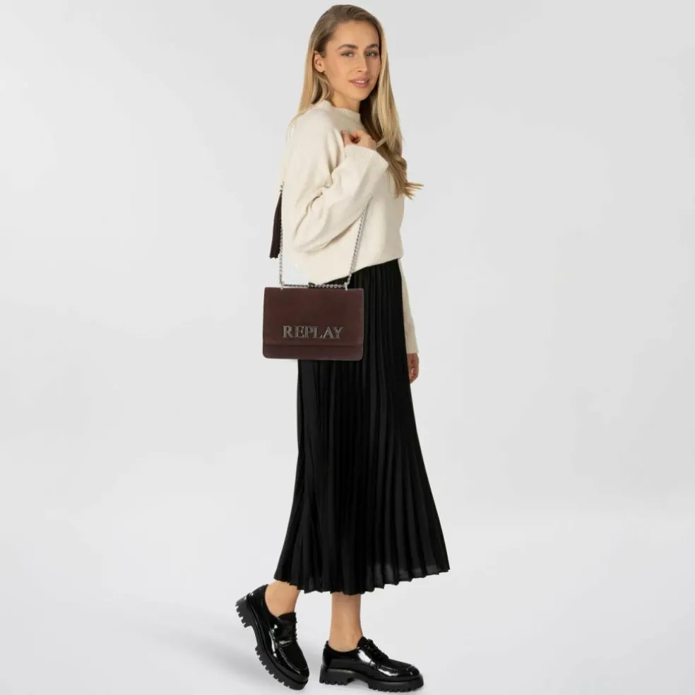 Replay Umhängetasche Leder 25.5 cm